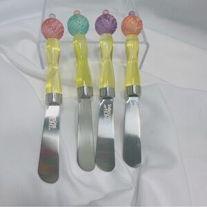 Southern Living at Home Tango Knife Spreaders Set of 4 Colorful Acrylic UV Glow